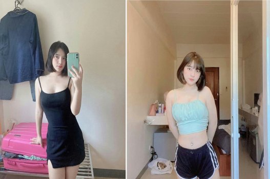 Em tóc ngắn cute tư thế nào cũng chịu