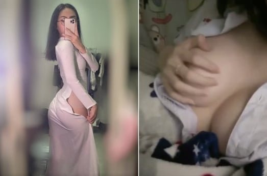 Phang nữ sinh mông tròn kiểu doggy khiến thở hổn hển